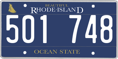 RI license plate 501748
