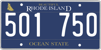 RI license plate 501750
