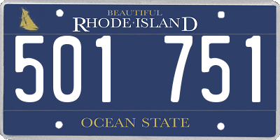 RI license plate 501751