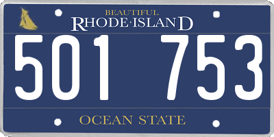 RI license plate 501753