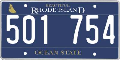 RI license plate 501754