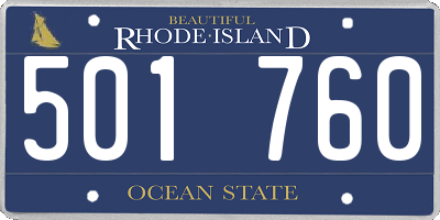 RI license plate 501760