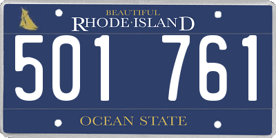 RI license plate 501761