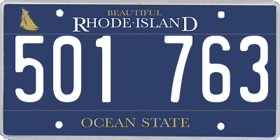 RI license plate 501763