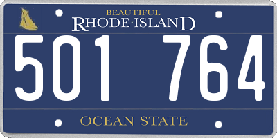 RI license plate 501764