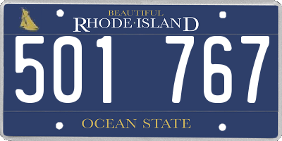 RI license plate 501767