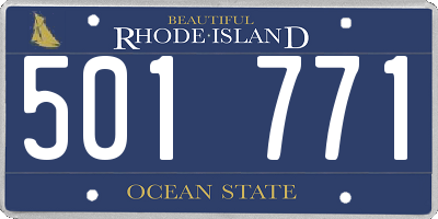 RI license plate 501771