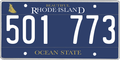 RI license plate 501773