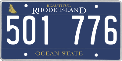 RI license plate 501776