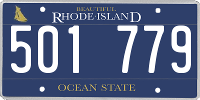 RI license plate 501779