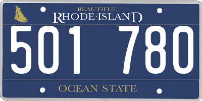 RI license plate 501780