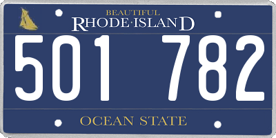 RI license plate 501782