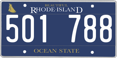 RI license plate 501788