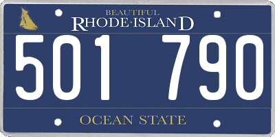 RI license plate 501790