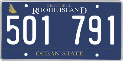 RI license plate 501791