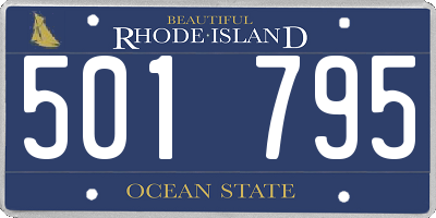 RI license plate 501795
