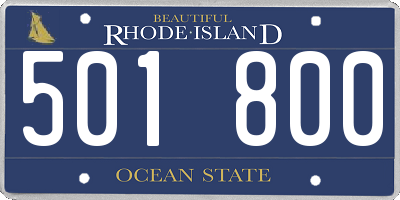 RI license plate 501800