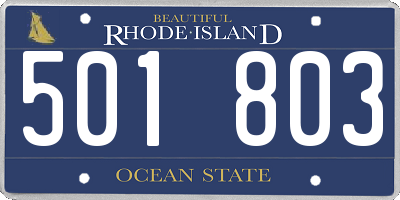 RI license plate 501803