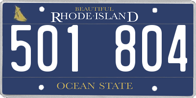 RI license plate 501804