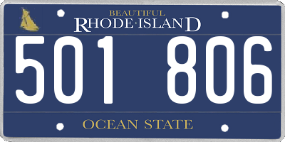 RI license plate 501806
