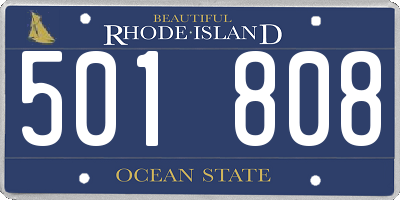 RI license plate 501808