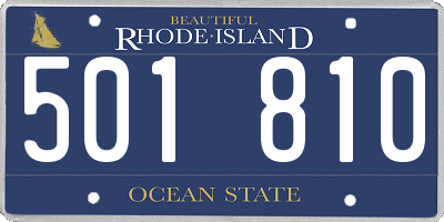 RI license plate 501810