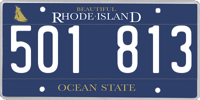 RI license plate 501813