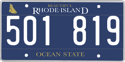 RI license plate 501819