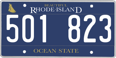 RI license plate 501823