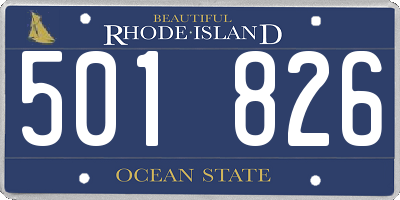 RI license plate 501826