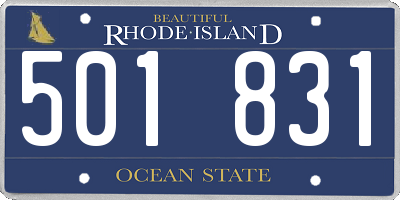 RI license plate 501831