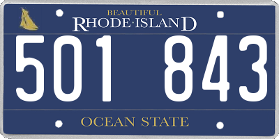 RI license plate 501843