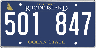 RI license plate 501847