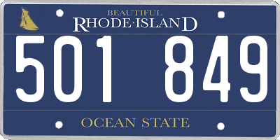 RI license plate 501849