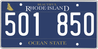 RI license plate 501850