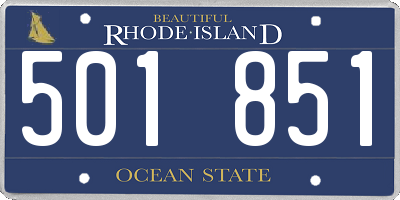 RI license plate 501851