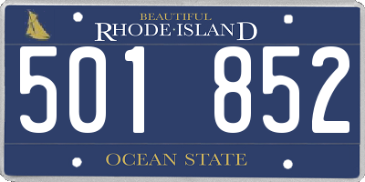 RI license plate 501852