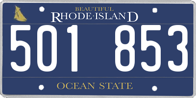 RI license plate 501853