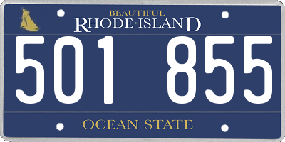 RI license plate 501855