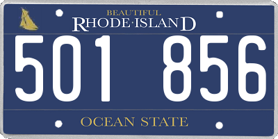 RI license plate 501856