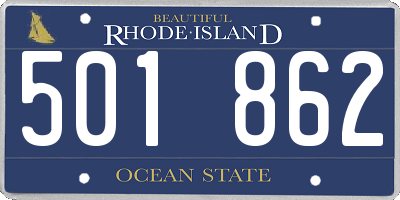 RI license plate 501862