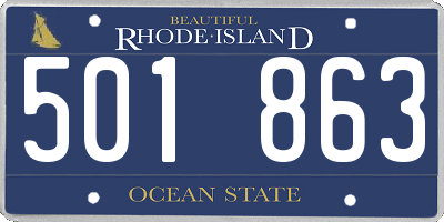 RI license plate 501863