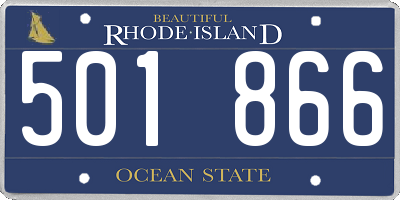 RI license plate 501866