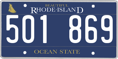 RI license plate 501869