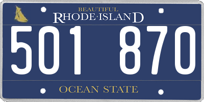 RI license plate 501870