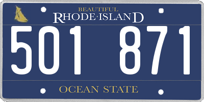 RI license plate 501871