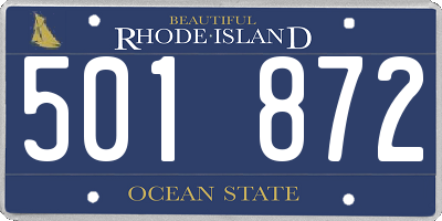 RI license plate 501872