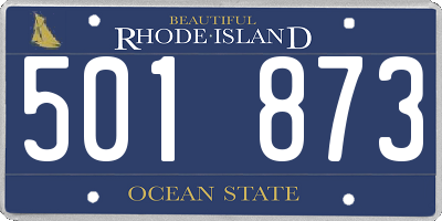 RI license plate 501873