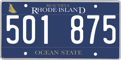 RI license plate 501875