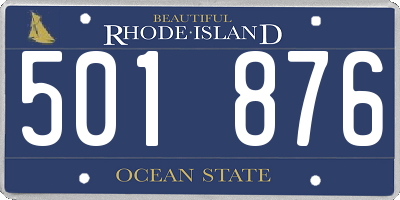 RI license plate 501876